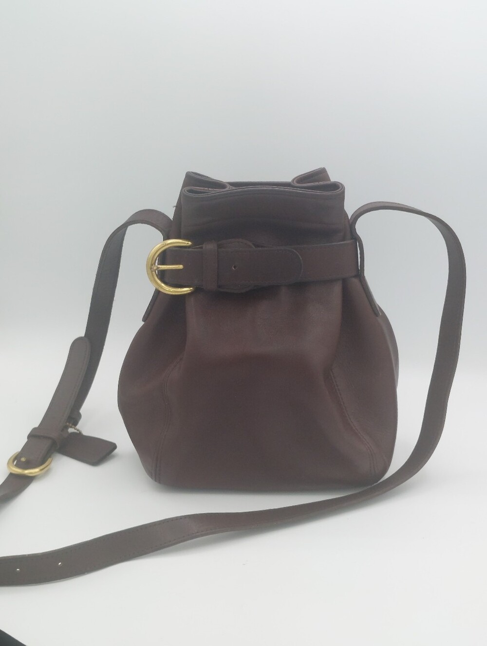 Coach Vintage Leather Soho Belted Pouch Bucket Bag 4156 Crossbody